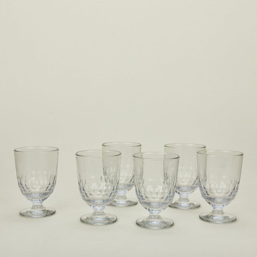Honeycomb Footed Water Glass Set