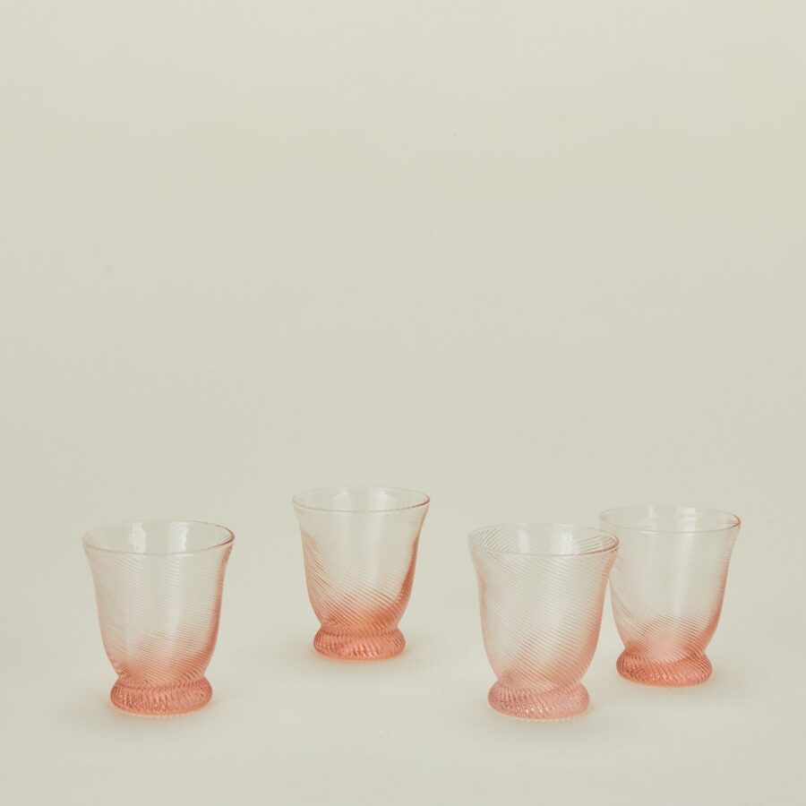 Handmade Spiral Pink Tumbler Set